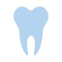 Tooth, cartoon style. Vector illustration isolated on white background, hand drawn, flat design