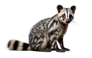 AI generated Malayan Civet Portrait On Transparent Background. png