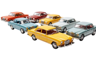 ai gerado miniatura modelo carros em transparente fundo png