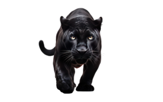 AI generated Panther Portrait On Transparent Background. png