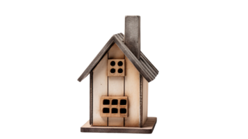 ai généré minuscule en bois maison sur transparent Contexte png