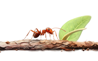 ai generato tagliafoglie formica Immagine su trasparente sfondo. png