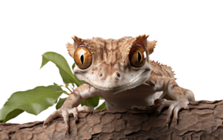 AI generated Gecko Portrait On Transparent Background. png