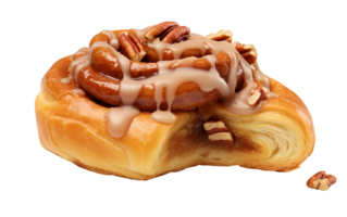 AI generated Pecan Sticky Bun Artistry On Transparent Background png