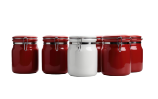 AI generated Modern Kitchen Canister Set On Transparent Background png