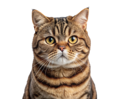 AI generated Portrait of a Brown Tabby British Short Hair png