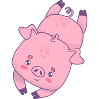 Lying funny pig png