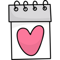 Calendar with heart png