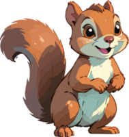 AI generated Squirrel Cartoon Animal Clipart png