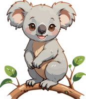 ai gegenereerd koala dier tekenfilm beeld png