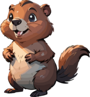 AI generated Beaver Cartoon Animal Image png