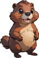 AI generated Beaver Cartoon Animal Logo png