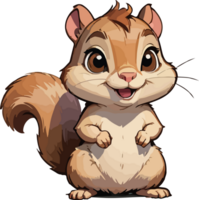 ai generiert Chipmunk Karikatur Tier Clip Art png