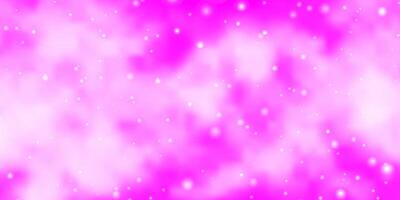 Light Pink vector pattern with abstract stars.