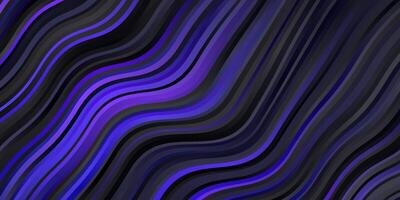 Dark Pink, Blue vector pattern with curved lines.