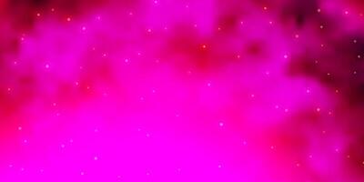 Light Pink vector template with neon stars.