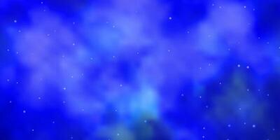 Dark BLUE vector pattern with abstract stars.