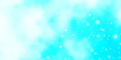 Light BLUE vector texture with beautiful stars.