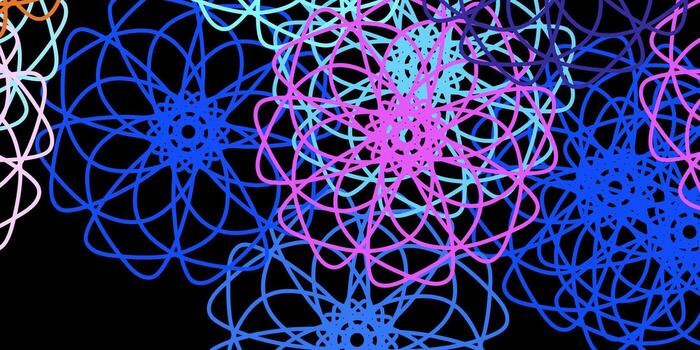 Dark Multicolor vector background with random forms.