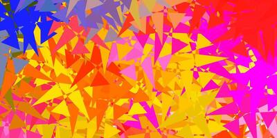 Light Multicolor vector backdrop with triangles, lines.