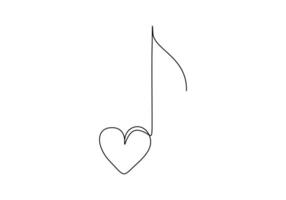 Treble clef continuous one line drawing vector illustration. Premium vector