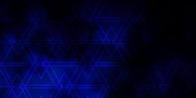 Dark BLUE vector texture with lines, triangles.