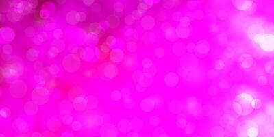 Light Pink vector background with circles.