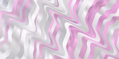 Light Pink vector background with bent lines.