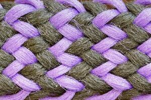 el macro textura de algodón fibras con diferente colores foto