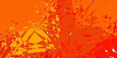 Dark Orange vector template with triangle shapes.