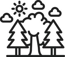 Forest icon vector image. Suitable for mobile apps, web apps and print media.