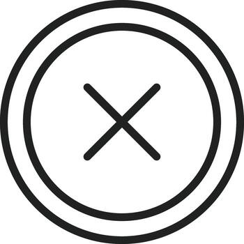 Rejected icon vector image. Suitable for mobile apps, web apps and print media.