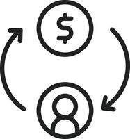 Cash Flow icon vector image. Suitable for mobile apps, web apps and print media.