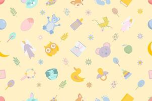 Stylish seamless patterns with funny cartoon vector