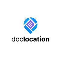 Document Search Pin Map Location Travel Vector Illustration Logo