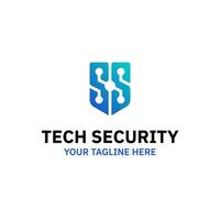 Cyber Security Shield Safe Protect Abstract Vector Illustration Logo