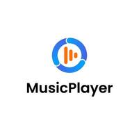 Music Wave Video Media Play Stream Reload Load Vector Abstract Illustration Logo Icon Design Template Element