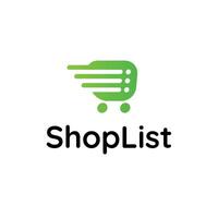 Fast Move Transport List Buy Shopping Cart Vector Abstract Illustration Logo Icon Design Template Element