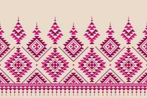 Abstract ethnic Aztec style. Ethnic geometric seamless pattern in tribal. American, Mexican style. Design for background, illustration, fabric, clothing, carpet, textile, batik, embroidery. vector