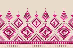 Abstract ethnic Aztec style. Ethnic geometric seamless pattern in tribal. American, Mexican style. Design for background, illustration, fabric, clothing, carpet, textile, batik, embroidery. vector