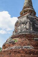 Wat Mahathat ancient at historical park at Ayutthaya Historical Park, Phra Nakhon Si Ayutthaya Province, Thailand photo