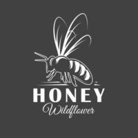 Vintage honey label vector