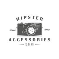 Hipster label isolated on white background vector