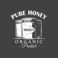 Vintage honey label vector