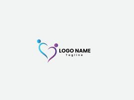 Love people logo design vector