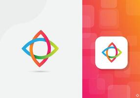 Abstract and colorful logo design template. vector