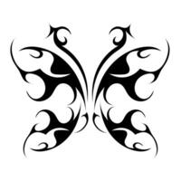 Neo tribal butterfly art y2k aesthetic tattoo vector