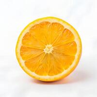 AI generated Fresh orange isolated on white background photo