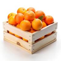 AI generated Fresh orange isolated on white background photo