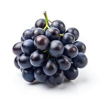 AI generated Fresh grape isolated on white background photo